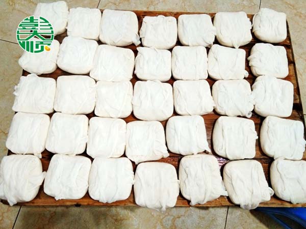 江蘇常州客戶用彭大順豆腐機做的特色小包豆腐